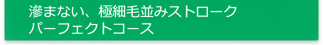 滲まない、極細毛並みストローク　パーフェクトコース